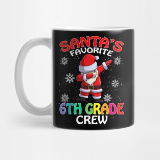 Santas Favorite 6Th Grade Crew Teachers Christmas Mug